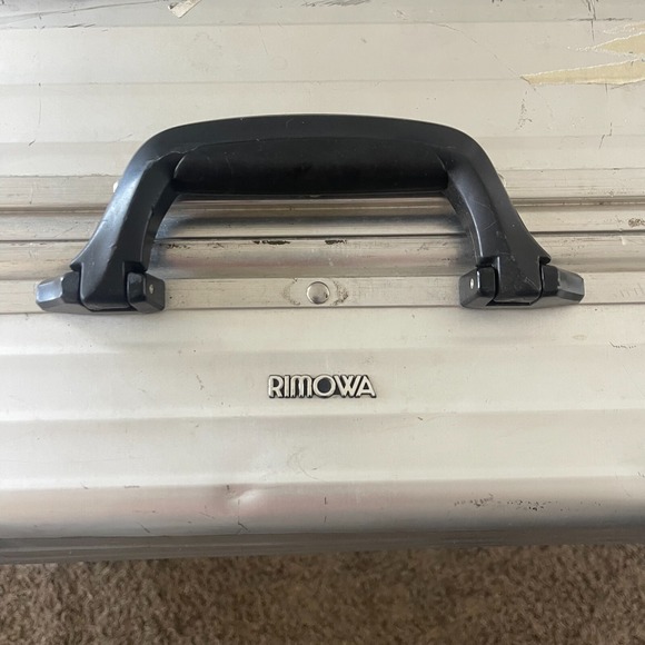 Vintage Rimowa Large Suitcase Two Wheeled Silver Aluminum Trunk‎ Made in Germany - Picture 7 of 16